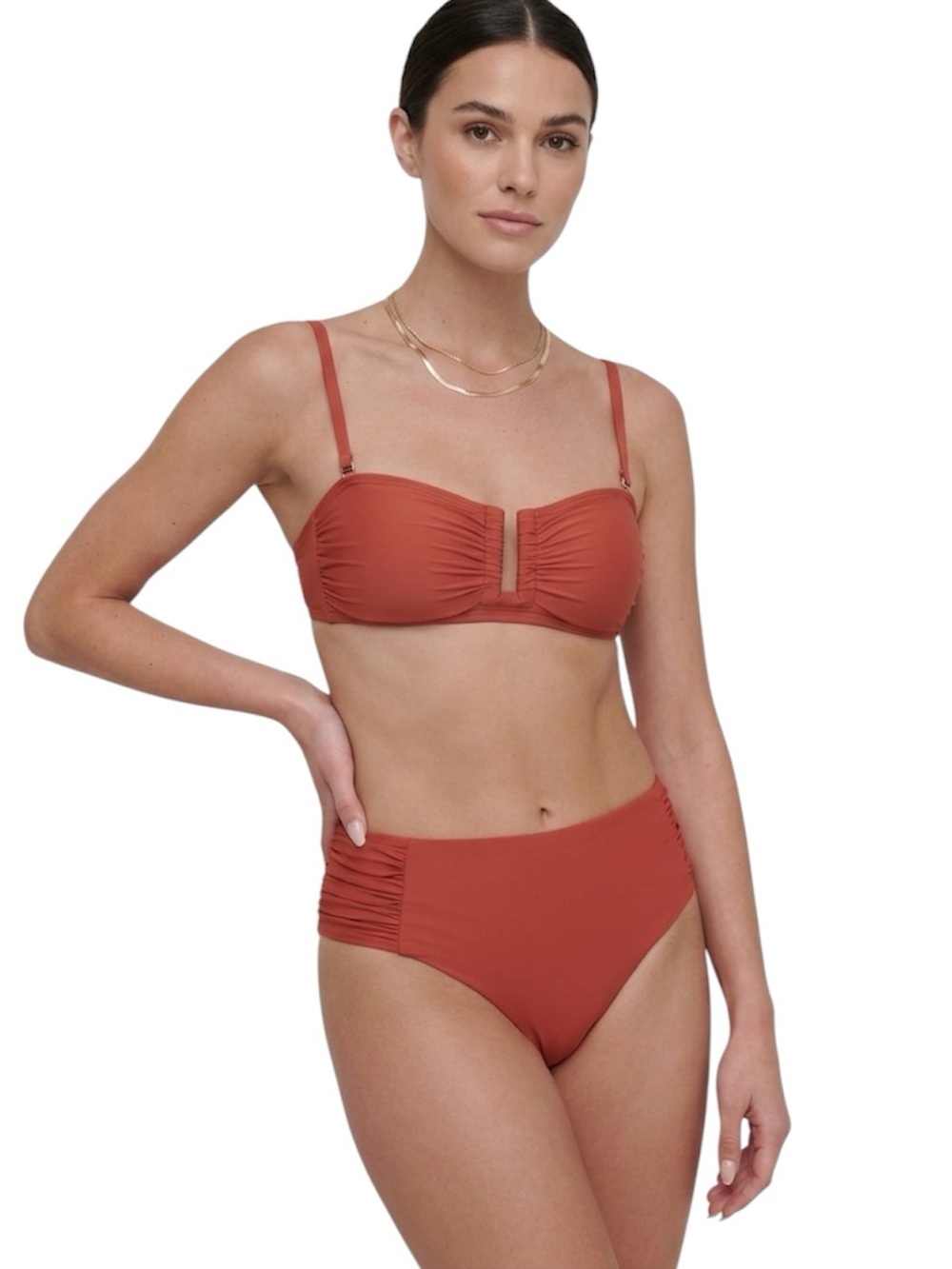 DKNY Bandeau Top (L) & Bottoms ( XL) Bikini Set